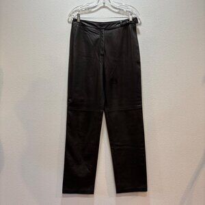 Ron Leal Women’s Vtg Black Leather Pants Size 10 Made In Canada